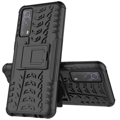 Tire Texture Shockproof TPU+PC Protective Case with Holder, For OnePlus Nord 2 5G, For OPPO A94 4G, For OPPO Realme V13 5G, For Sony Xperia 1 III, For Vivo iQOO Z3