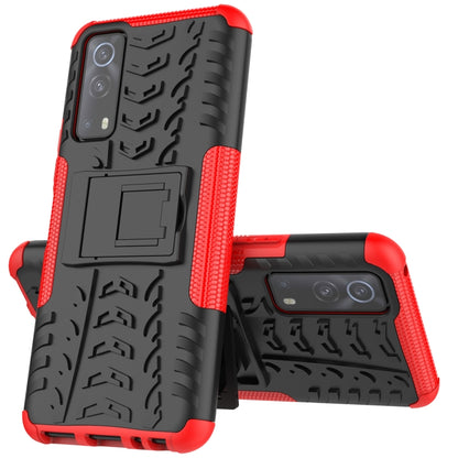 Tire Texture Shockproof TPU+PC Protective Case with Holder, For OnePlus Nord 2 5G, For OPPO A94 4G, For OPPO Realme V13 5G, For Sony Xperia 1 III, For Vivo iQOO Z3