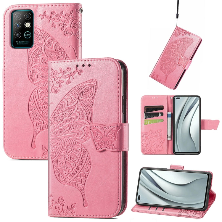 Butterfly Love Flowers Embossed Horizontal Flip Leather Case with Holder & Card Slots & Wallet & Lanyard, For Infinix Note 8, For Infinix Note 10, For vivo IQOO Neo 3