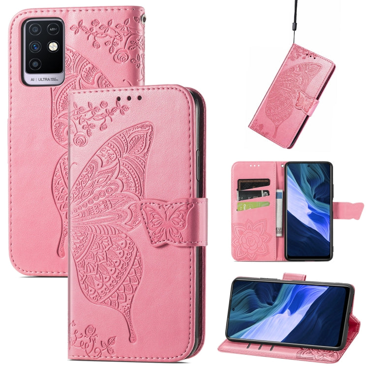Butterfly Love Flowers Embossed Horizontal Flip Leather Case with Holder & Card Slots & Wallet & Lanyard, For Infinix Note 8, For Infinix Note 10, For vivo IQOO Neo 3