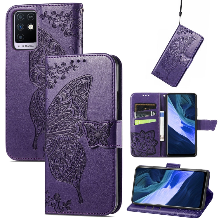 Butterfly Love Flowers Embossed Horizontal Flip Leather Case with Holder & Card Slots & Wallet & Lanyard, For Infinix Note 8, For Infinix Note 10, For vivo IQOO Neo 3