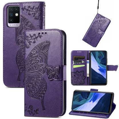 Butterfly Love Flowers Embossed Horizontal Flip Leather Case with Holder & Card Slots & Wallet & Lanyard, For Infinix Note 8, For Infinix Note 10, For vivo IQOO Neo 3