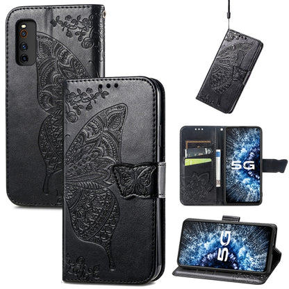 Butterfly Love Flowers Embossed Horizontal Flip Leather Case with Holder & Card Slots & Wallet & Lanyard, For Infinix Note 8, For Infinix Note 10, For vivo IQOO Neo 3