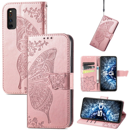 Butterfly Love Flowers Embossed Horizontal Flip Leather Case with Holder & Card Slots & Wallet & Lanyard, For Infinix Note 8, For Infinix Note 10, For vivo IQOO Neo 3