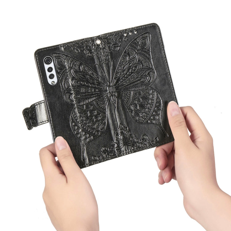 Butterfly Love Flowers Embossed Horizontal Flip Leather Case with Holder & Card Slots & Wallet & Lanyard, For LG Velvet 2 Pro, For Motorola Edge 20 Pro, For OPPO Reno 6Z