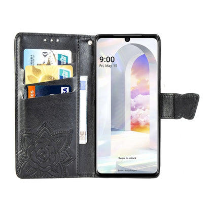 Butterfly Love Flowers Embossed Horizontal Flip Leather Case with Holder & Card Slots & Wallet & Lanyard, For LG Velvet 2 Pro, For Motorola Edge 20 Pro, For OPPO Reno 6Z
