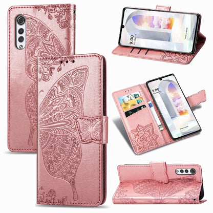 Butterfly Love Flowers Embossed Horizontal Flip Leather Case with Holder & Card Slots & Wallet & Lanyard, For LG Velvet 2 Pro, For Motorola Edge 20 Pro, For OPPO Reno 6Z