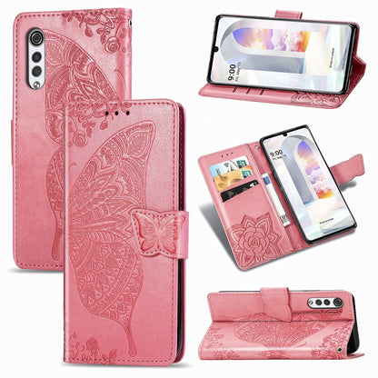 Butterfly Love Flowers Embossed Horizontal Flip Leather Case with Holder & Card Slots & Wallet & Lanyard, For LG Velvet 2 Pro, For Motorola Edge 20 Pro, For OPPO Reno 6Z