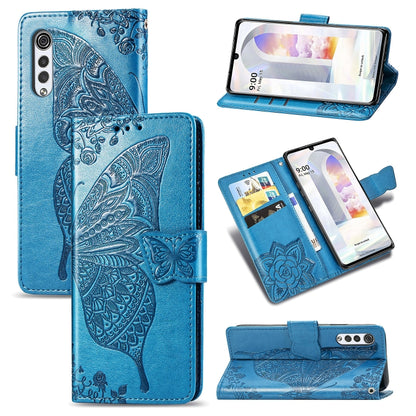 Butterfly Love Flowers Embossed Horizontal Flip Leather Case with Holder & Card Slots & Wallet & Lanyard, For LG Velvet 2 Pro, For Motorola Edge 20 Pro, For OPPO Reno 6Z