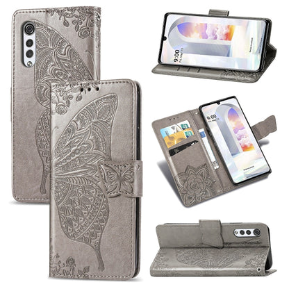 Butterfly Love Flowers Embossed Horizontal Flip Leather Case with Holder & Card Slots & Wallet & Lanyard, For LG Velvet 2 Pro, For Motorola Edge 20 Pro, For OPPO Reno 6Z
