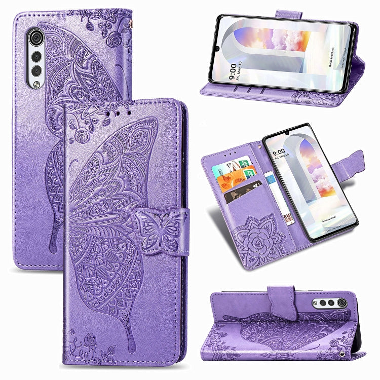 Butterfly Love Flowers Embossed Horizontal Flip Leather Case with Holder & Card Slots & Wallet & Lanyard, For LG Velvet 2 Pro, For Motorola Edge 20 Pro, For OPPO Reno 6Z