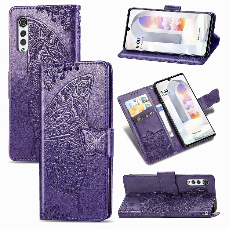 Butterfly Love Flowers Embossed Horizontal Flip Leather Case with Holder & Card Slots & Wallet & Lanyard, For LG Velvet 2 Pro, For Motorola Edge 20 Pro, For OPPO Reno 6Z