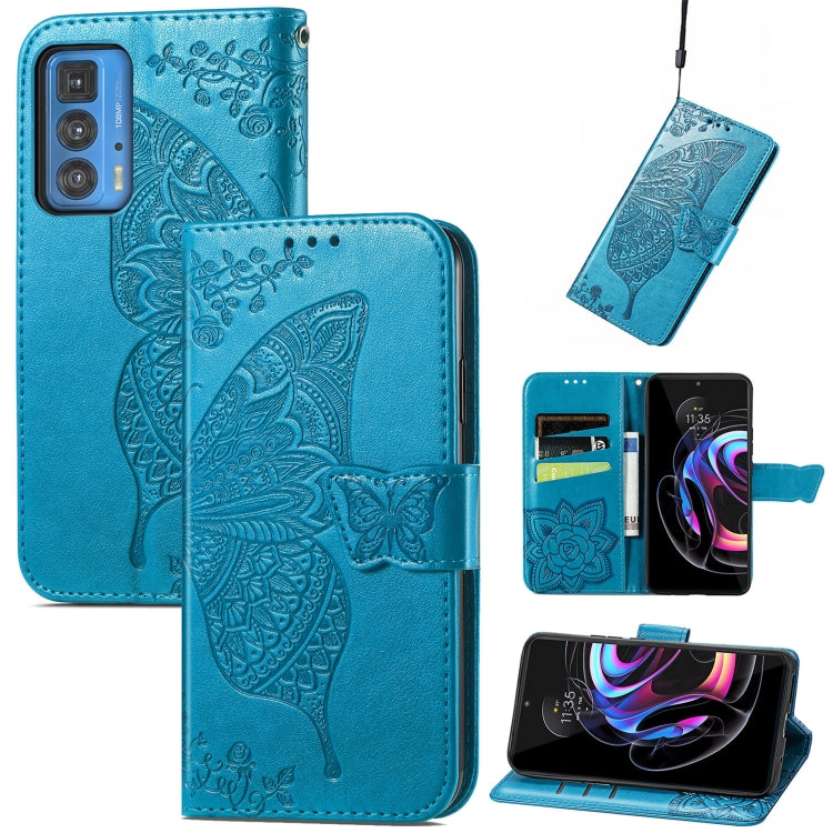 Butterfly Love Flowers Embossed Horizontal Flip Leather Case with Holder & Card Slots & Wallet & Lanyard, For LG Velvet 2 Pro, For Motorola Edge 20 Pro, For OPPO Reno 6Z