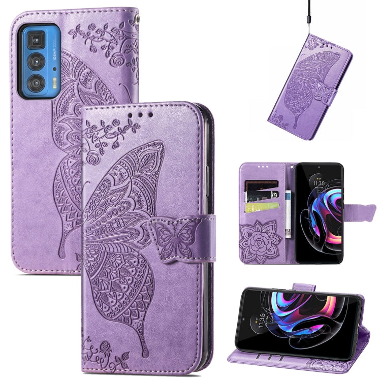 Butterfly Love Flowers Embossed Horizontal Flip Leather Case with Holder & Card Slots & Wallet & Lanyard, For LG Velvet 2 Pro, For Motorola Edge 20 Pro, For OPPO Reno 6Z