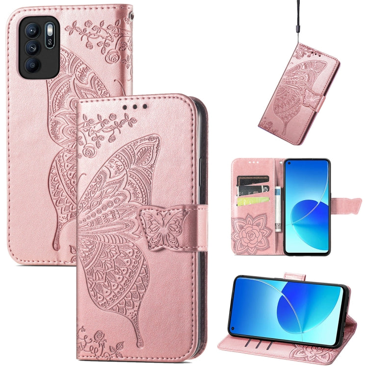 Butterfly Love Flowers Embossed Horizontal Flip Leather Case with Holder & Card Slots & Wallet & Lanyard, For LG Velvet 2 Pro, For Motorola Edge 20 Pro, For OPPO Reno 6Z