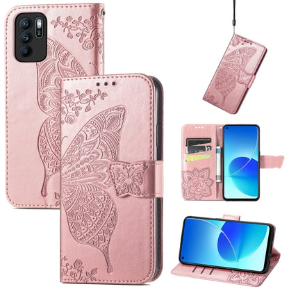 Butterfly Love Flowers Embossed Horizontal Flip Leather Case with Holder & Card Slots & Wallet & Lanyard, For LG Velvet 2 Pro, For Motorola Edge 20 Pro, For OPPO Reno 6Z