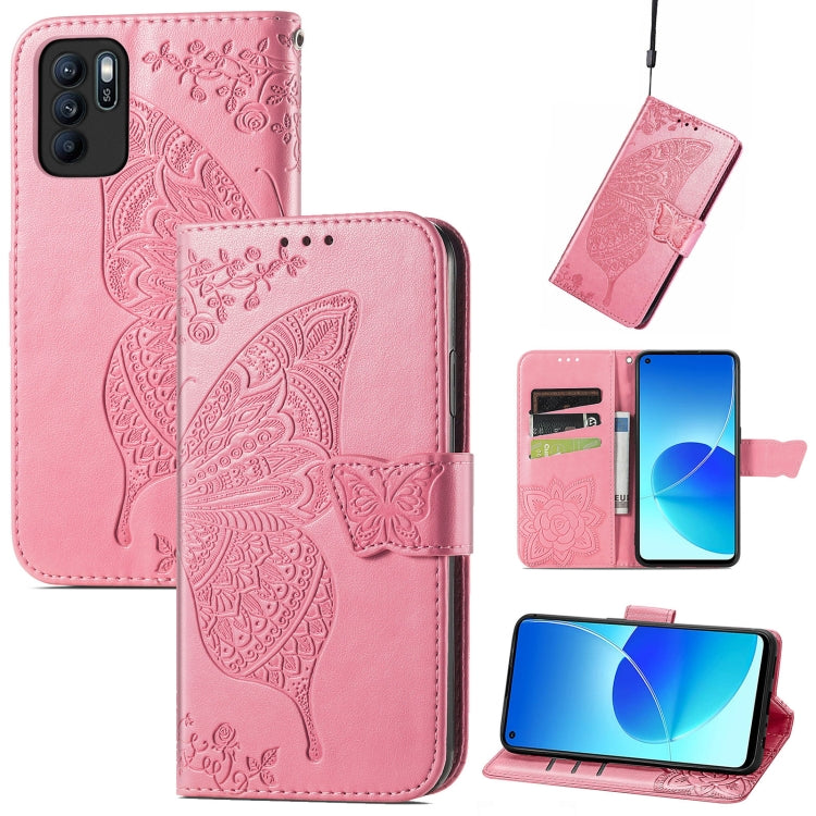Butterfly Love Flowers Embossed Horizontal Flip Leather Case with Holder & Card Slots & Wallet & Lanyard, For LG Velvet 2 Pro, For Motorola Edge 20 Pro, For OPPO Reno 6Z