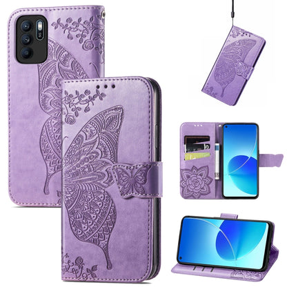 Butterfly Love Flowers Embossed Horizontal Flip Leather Case with Holder & Card Slots & Wallet & Lanyard, For LG Velvet 2 Pro, For Motorola Edge 20 Pro, For OPPO Reno 6Z