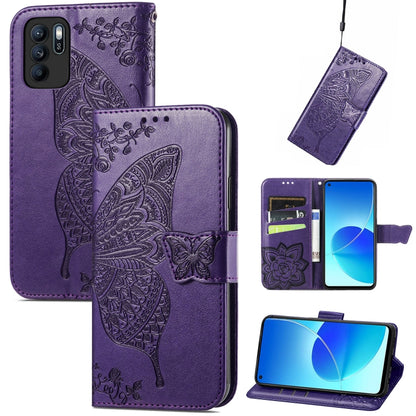 Butterfly Love Flowers Embossed Horizontal Flip Leather Case with Holder & Card Slots & Wallet & Lanyard, For LG Velvet 2 Pro, For Motorola Edge 20 Pro, For OPPO Reno 6Z