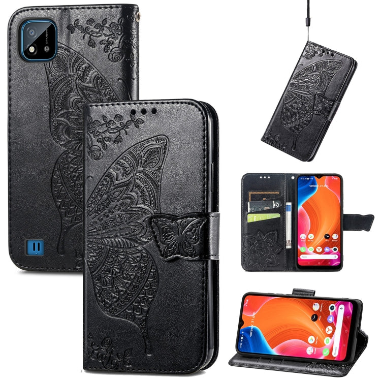 Butterfly Love Flowers Embossed Horizontal Flip Leather Case with Holder & Card Slots & Wallet & Lanyard, For OPPO Realme C20, For vivo S7e, For vivo S10 / S10 Pro