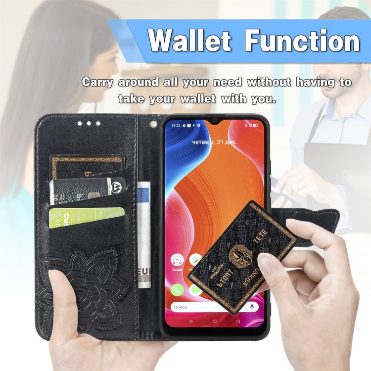 Butterfly Love Flowers Embossed Horizontal Flip Leather Case with Holder & Card Slots & Wallet & Lanyard, For OPPO Realme C20, For vivo S7e, For vivo S10 / S10 Pro