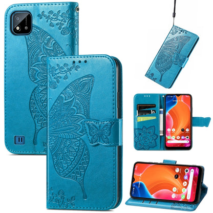 Butterfly Love Flowers Embossed Horizontal Flip Leather Case with Holder & Card Slots & Wallet & Lanyard, For OPPO Realme C20, For vivo S7e, For vivo S10 / S10 Pro