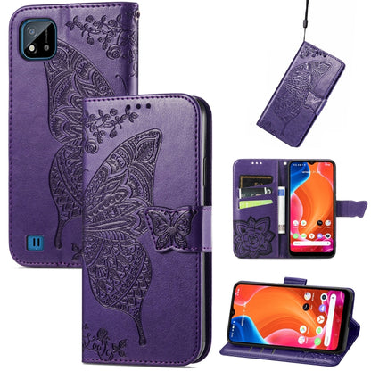 Butterfly Love Flowers Embossed Horizontal Flip Leather Case with Holder & Card Slots & Wallet & Lanyard, For OPPO Realme C20, For vivo S7e, For vivo S10 / S10 Pro