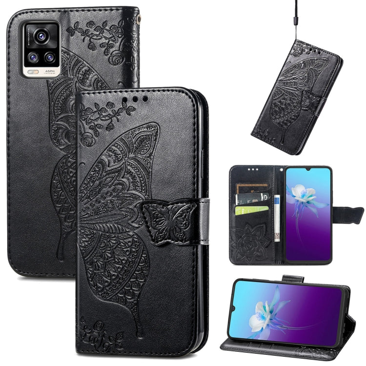 Butterfly Love Flowers Embossed Horizontal Flip Leather Case with Holder & Card Slots & Wallet & Lanyard, For vivo V20 2021, For Wiko Y61, For Xiaomi Redmi 10