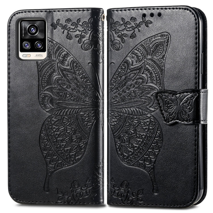 Butterfly Love Flowers Embossed Horizontal Flip Leather Case with Holder & Card Slots & Wallet & Lanyard, For vivo V20 2021, For Wiko Y61, For Xiaomi Redmi 10