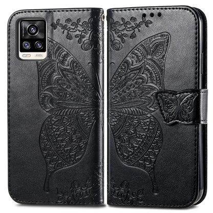 Butterfly Love Flowers Embossed Horizontal Flip Leather Case with Holder & Card Slots & Wallet & Lanyard, For vivo V20 2021, For Wiko Y61, For Xiaomi Redmi 10