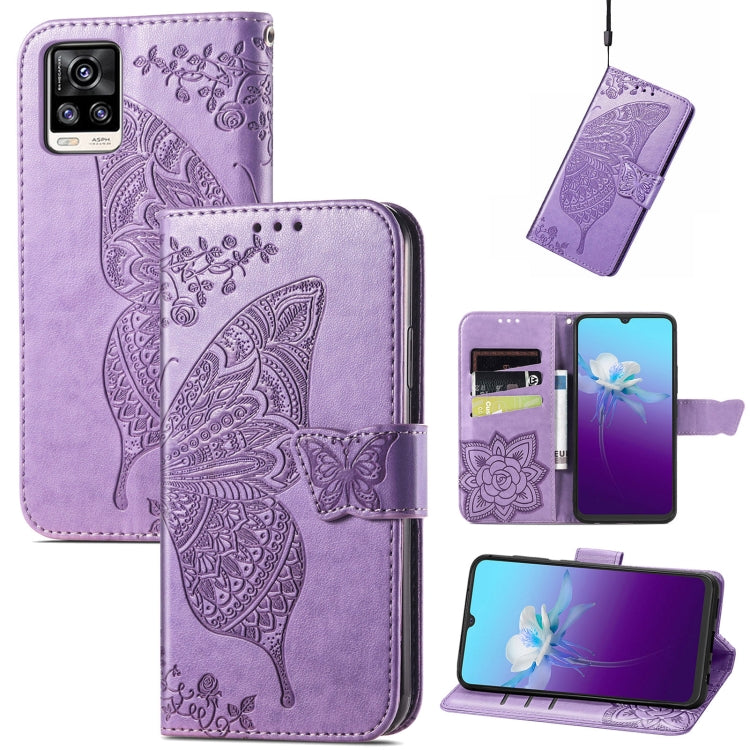 Butterfly Love Flowers Embossed Horizontal Flip Leather Case with Holder & Card Slots & Wallet & Lanyard, For vivo V20 2021, For Wiko Y61, For Xiaomi Redmi 10