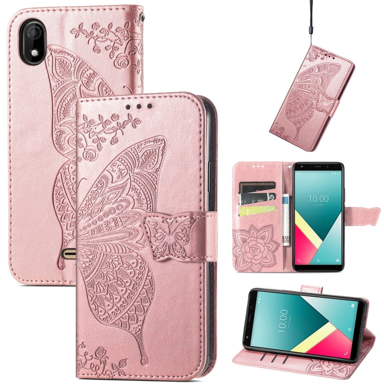 Butterfly Love Flowers Embossed Horizontal Flip Leather Case with Holder & Card Slots & Wallet & Lanyard, For vivo V20 2021, For Wiko Y61, For Xiaomi Redmi 10