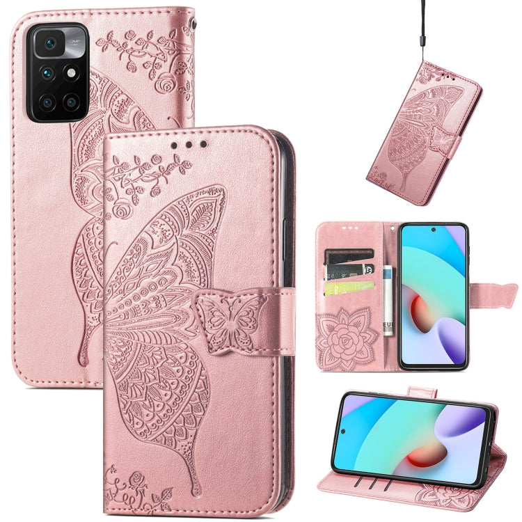 Butterfly Love Flowers Embossed Horizontal Flip Leather Case with Holder & Card Slots & Wallet & Lanyard, For vivo V20 2021, For Wiko Y61, For Xiaomi Redmi 10