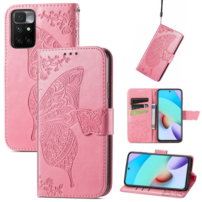 Butterfly Love Flowers Embossed Horizontal Flip Leather Case with Holder & Card Slots & Wallet & Lanyard, For vivo V20 2021, For Wiko Y61, For Xiaomi Redmi 10