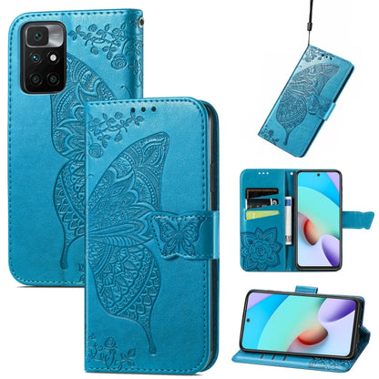 Butterfly Love Flowers Embossed Horizontal Flip Leather Case with Holder & Card Slots & Wallet & Lanyard, For vivo V20 2021, For Wiko Y61, For Xiaomi Redmi 10