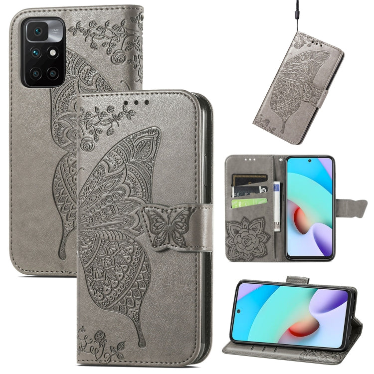 Butterfly Love Flowers Embossed Horizontal Flip Leather Case with Holder & Card Slots & Wallet & Lanyard, For vivo V20 2021, For Wiko Y61, For Xiaomi Redmi 10