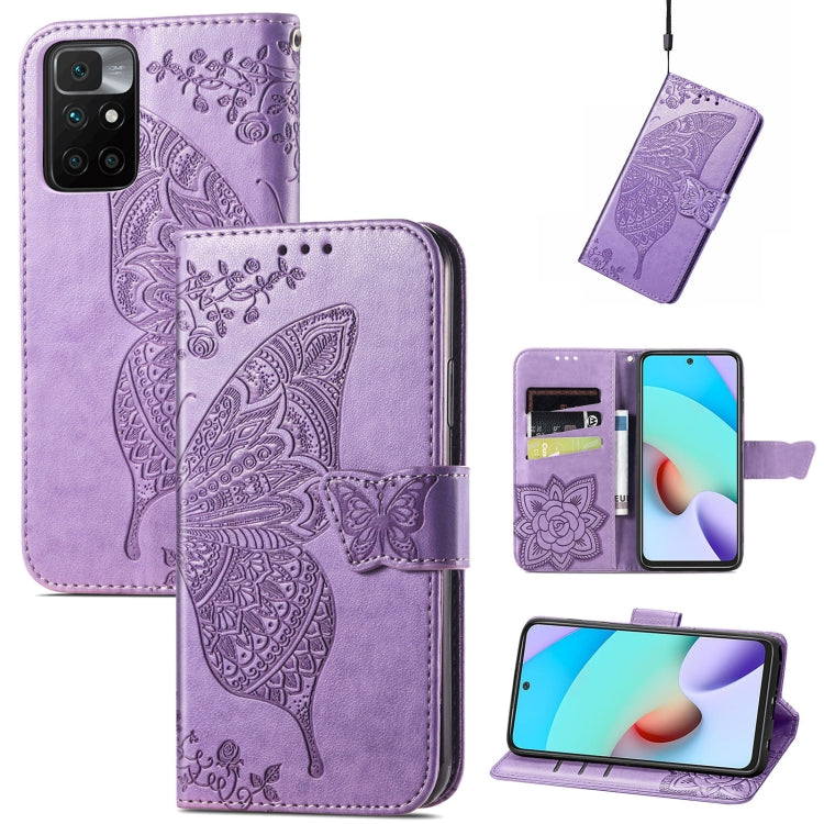 Butterfly Love Flowers Embossed Horizontal Flip Leather Case with Holder & Card Slots & Wallet & Lanyard, For vivo V20 2021, For Wiko Y61, For Xiaomi Redmi 10