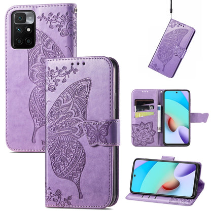 Butterfly Love Flowers Embossed Horizontal Flip Leather Case with Holder & Card Slots & Wallet & Lanyard, For vivo V20 2021, For Wiko Y61, For Xiaomi Redmi 10