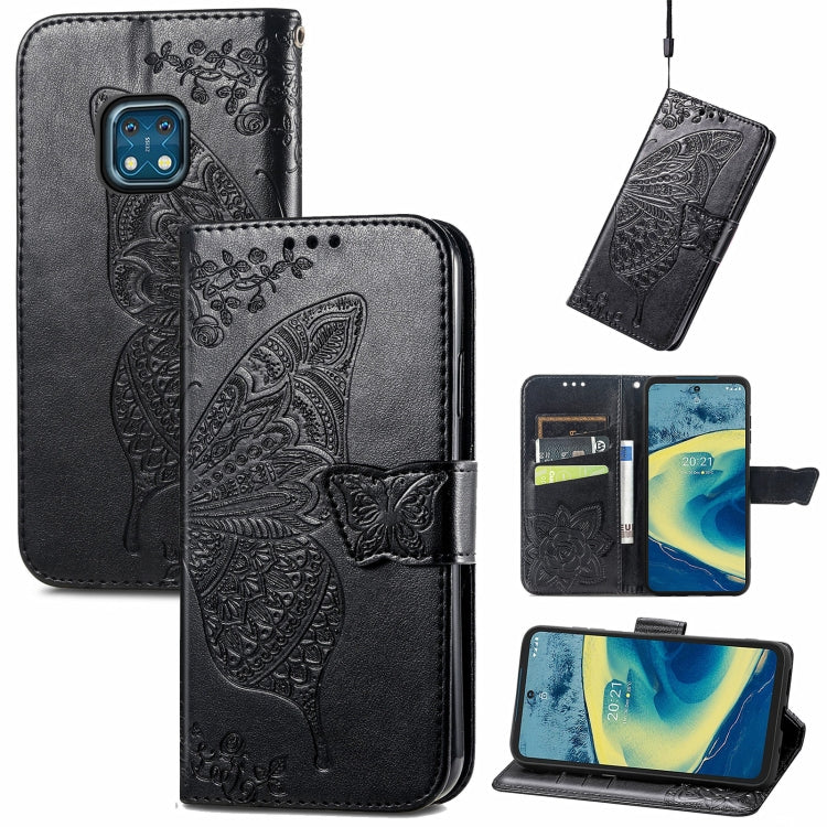 Butterfly Love Flowers Embossed Horizontal Flip Leather Case with Holder & Card Slots & Wallet & Lanyard, For CUBOT Note 20, For Nokia C01 Plus, For Nokia XR20