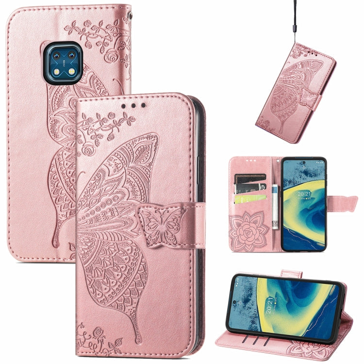 Butterfly Love Flowers Embossed Horizontal Flip Leather Case with Holder & Card Slots & Wallet & Lanyard, For CUBOT Note 20, For Nokia C01 Plus, For Nokia XR20