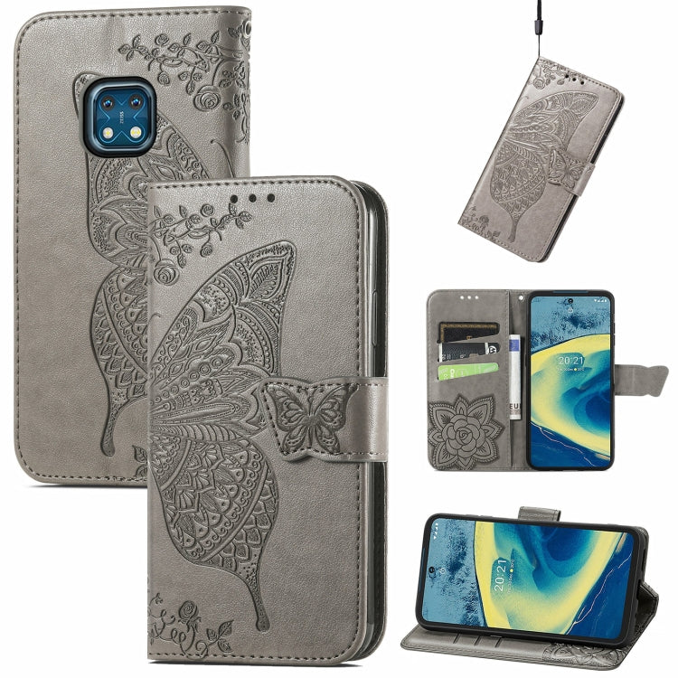 Butterfly Love Flowers Embossed Horizontal Flip Leather Case with Holder & Card Slots & Wallet & Lanyard, For CUBOT Note 20, For Nokia C01 Plus, For Nokia XR20