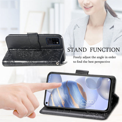 Butterfly Love Flowers Embossed Horizontal Flip Leather Case with Holder & Card Slots & Wallet & Lanyard, For Oukitel C21, For OnePlus Nord 2 5G, For ZTE Blade A51