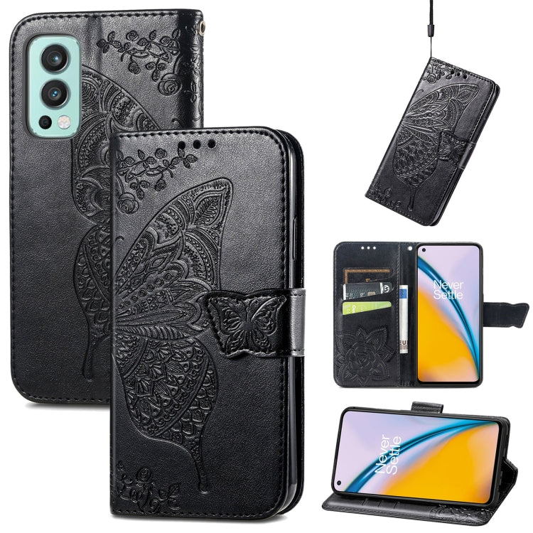 Butterfly Love Flowers Embossed Horizontal Flip Leather Case with Holder & Card Slots & Wallet & Lanyard, For Oukitel C21, For OnePlus Nord 2 5G, For ZTE Blade A51