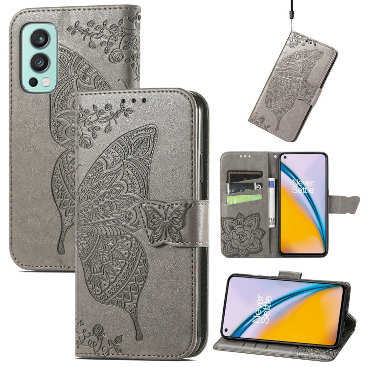 Butterfly Love Flowers Embossed Horizontal Flip Leather Case with Holder & Card Slots & Wallet & Lanyard, For Oukitel C21, For OnePlus Nord 2 5G, For ZTE Blade A51