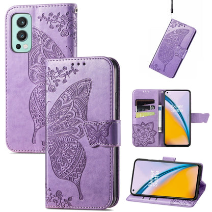 Butterfly Love Flowers Embossed Horizontal Flip Leather Case with Holder & Card Slots & Wallet & Lanyard, For Oukitel C21, For OnePlus Nord 2 5G, For ZTE Blade A51
