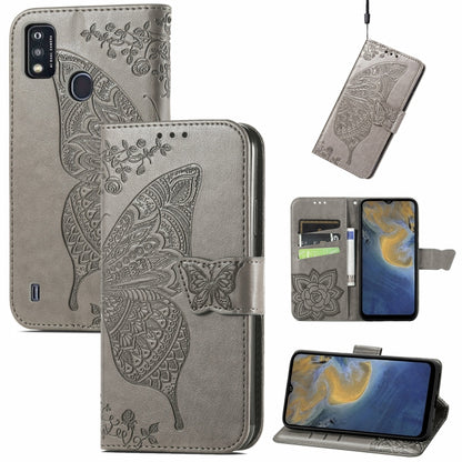 Butterfly Love Flowers Embossed Horizontal Flip Leather Case with Holder & Card Slots & Wallet & Lanyard, For Oukitel C21, For OnePlus Nord 2 5G, For ZTE Blade A51