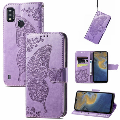Butterfly Love Flowers Embossed Horizontal Flip Leather Case with Holder & Card Slots & Wallet & Lanyard, For Oukitel C21, For OnePlus Nord 2 5G, For ZTE Blade A51