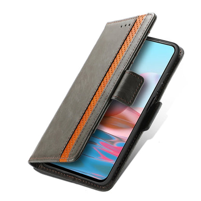 CaseNeo Business Splicing Dual Magnetic Buckle Horizontal Flip PU Leather Case with Holder & Card Slots & Wallet, For Xiaomi Redmi Note 10, For Xiaomi Redmi Note 10 5G, For Xiaomi Redmi 10, For Xiaomi Redmi K40 Gaming