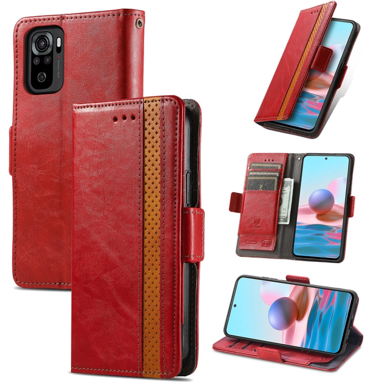 CaseNeo Business Splicing Dual Magnetic Buckle Horizontal Flip PU Leather Case with Holder & Card Slots & Wallet, For Xiaomi Redmi Note 10, For Xiaomi Redmi Note 10 5G, For Xiaomi Redmi 10, For Xiaomi Redmi K40 Gaming