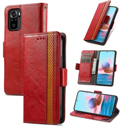 CaseNeo Business Splicing Dual Magnetic Buckle Horizontal Flip PU Leather Case with Holder & Card Slots & Wallet, For Xiaomi Redmi Note 10, For Xiaomi Redmi Note 10 5G, For Xiaomi Redmi 10, For Xiaomi Redmi K40 Gaming